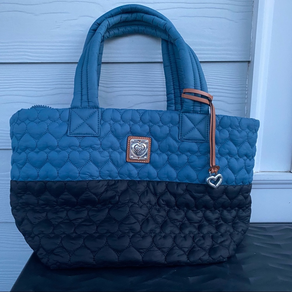 Brighton Karter quilted heart lightweight tote